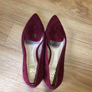 Vince Camuto red pointed flats